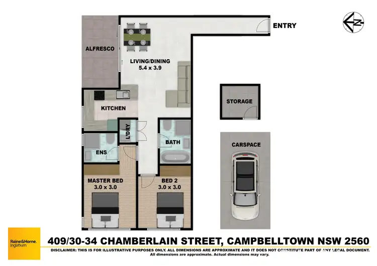 Floorplan of Homely apartment listing, 409/30-34 CHAMBERLAIN STREET, Campbelltown NSW 2560