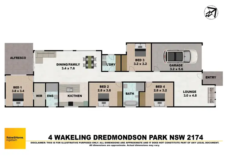 Floorplan of Homely house listing, 4 Wakeling Drive, Edmondson Park NSW 2174