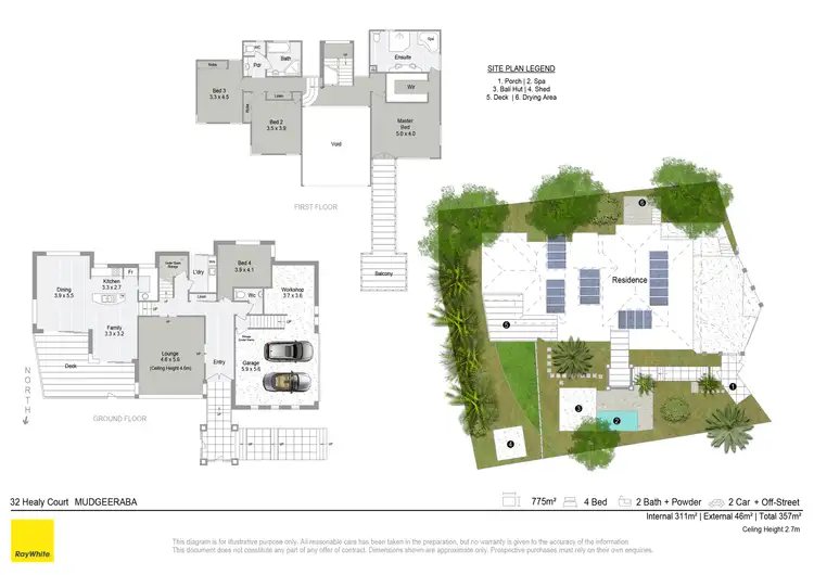 Floorplan of Homely house listing, 32 Healy Court, Mudgeeraba QLD 4213