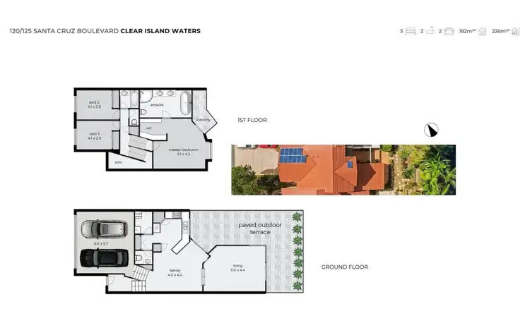 Floorplan of Homely townhouse listing, 120/125 Santa Cruz Boulevard, Clear Island Waters QLD 4226