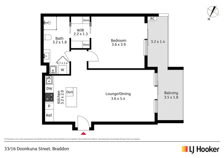 Floorplan of Homely apartment listing, 33/16 Doonkuna Street, Braddon ACT 2612