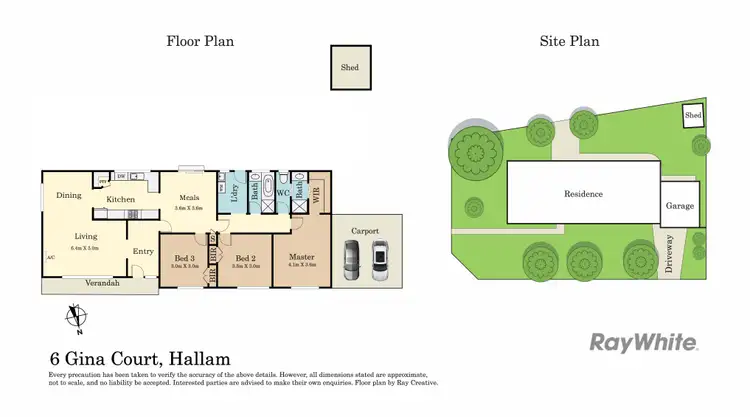 Floorplan of Homely house listing, 6 Gina Court, Hallam VIC 3803