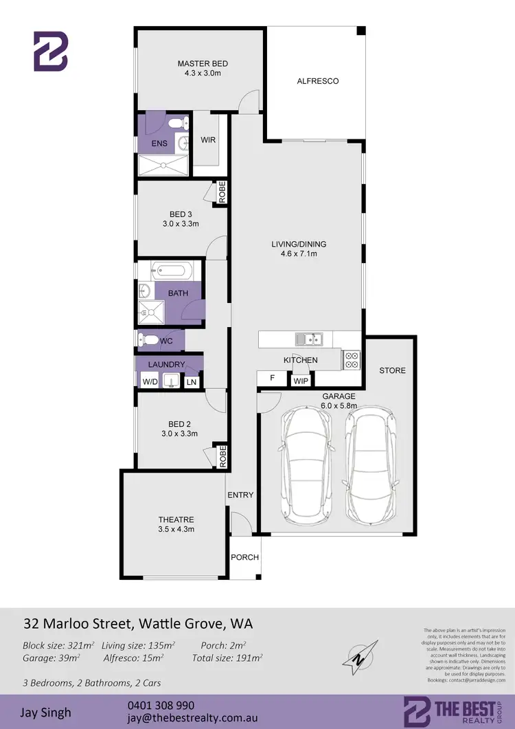 Floorplan of Homely house listing, 32 Marloo Street, Wattle Grove WA 6107
