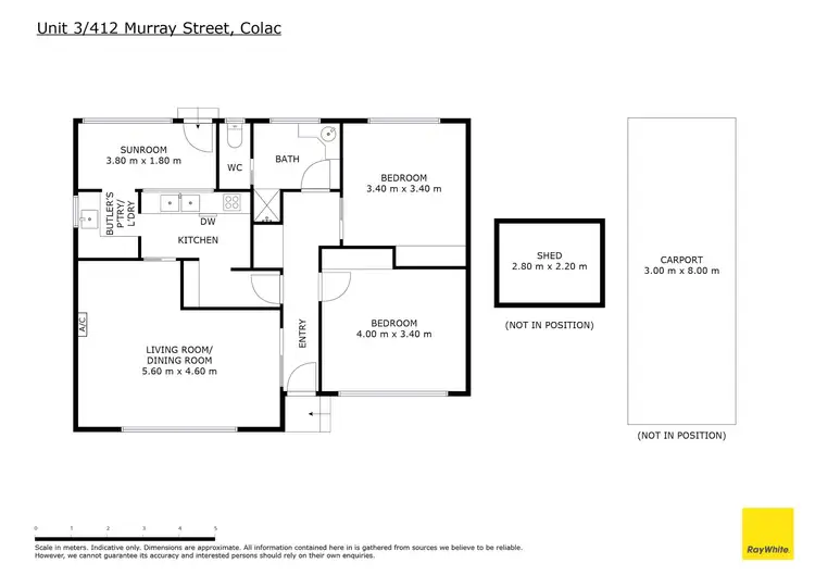 Floorplan of Homely unit listing, 3/412 Murray Street, Colac VIC 3250