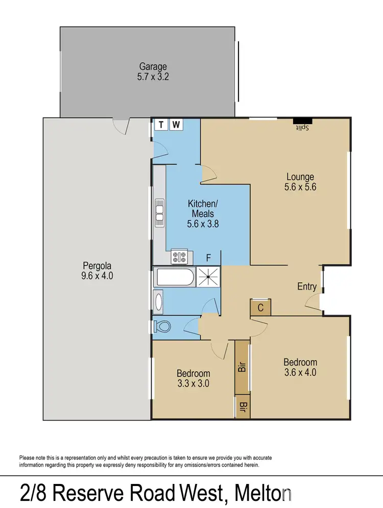 Floorplan of Homely house listing, 2/8 Reserve Road West, Melton VIC 3337