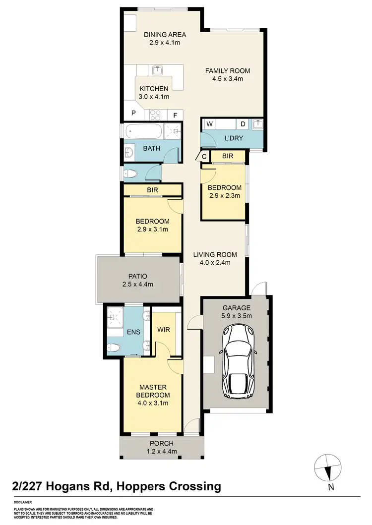 Floorplan of Homely house listing, 2/227 Hogans Road, Hoppers Crossing VIC 3029