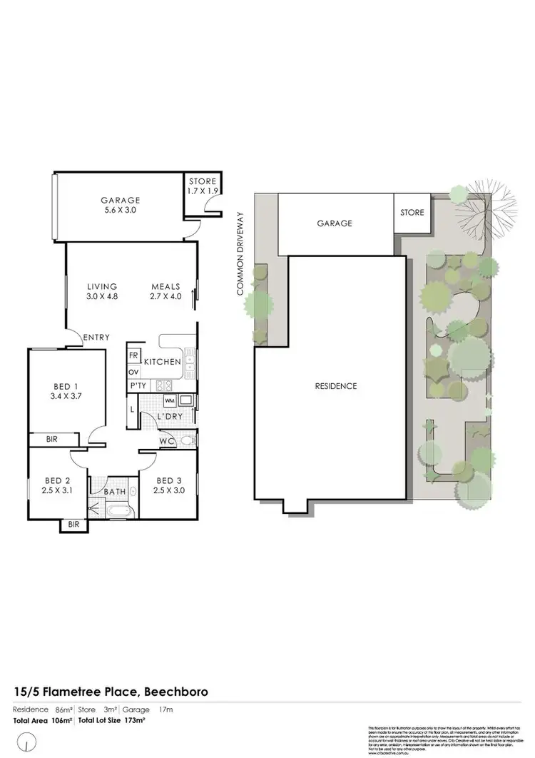 Floorplan of Homely house listing, 15/5 Flametree Place, Beechboro WA 6063