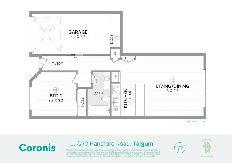 Floorplan of Homely townhouse listing, 19/270 Handford Road, Taigum QLD 4018