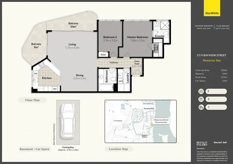 Floorplan of Homely apartment listing, 57/9 Bayview Street, Runaway Bay QLD 4216