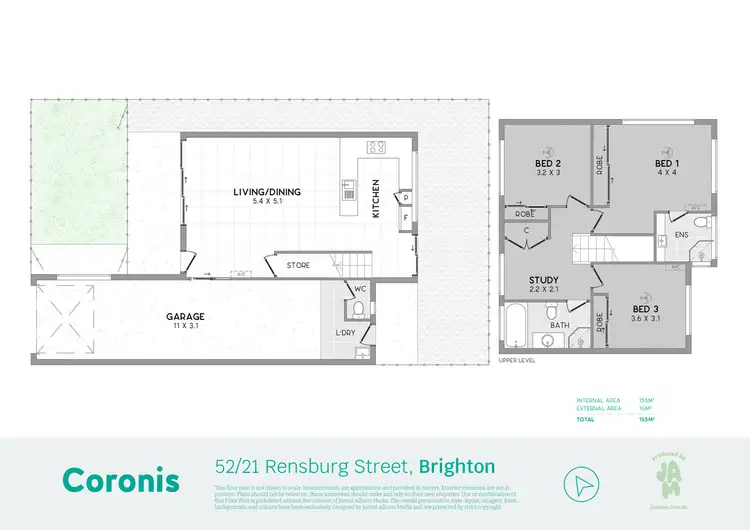 Floorplan of Homely townhouse listing, 52/21 Rensburg Street, Brighton QLD 4017