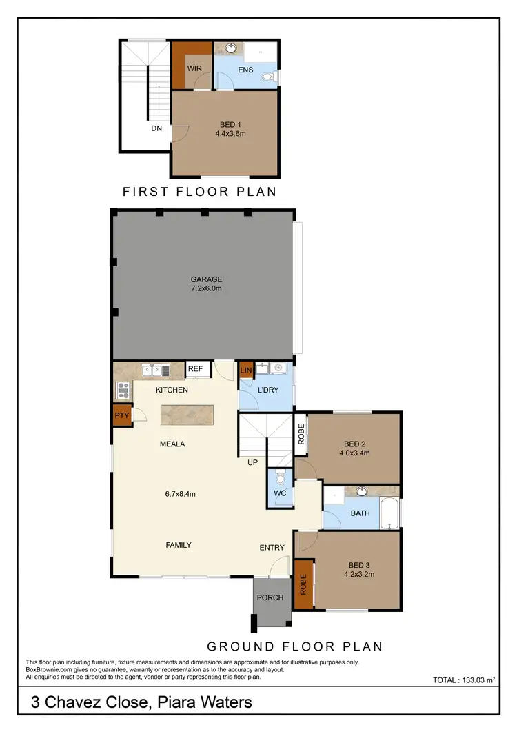 Floorplan of Homely house listing, 3 Chavez Close, Piara Waters WA 6112
