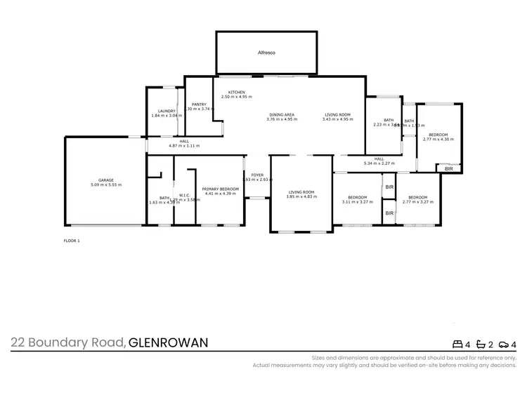 Floorplan of Homely house listing, 22 Boundary Road, Glenrowan VIC 3675
