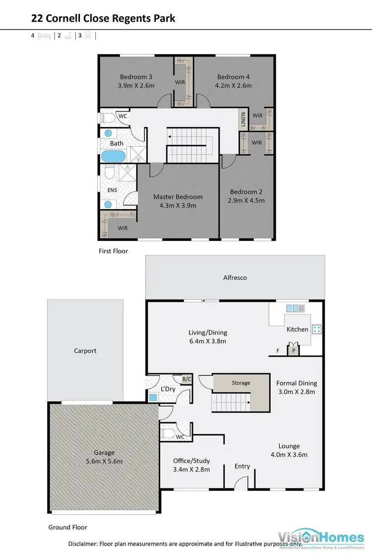 Floorplan of Homely house listing, 22 Cornell Close, Regents Park QLD 4118