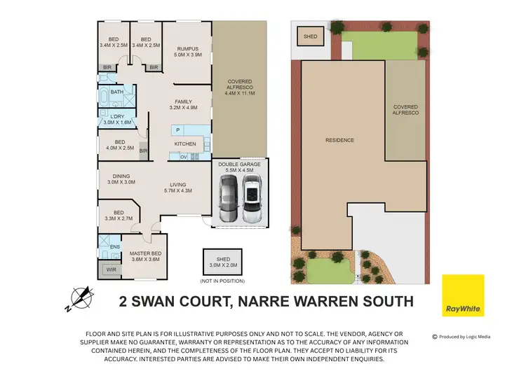 Floorplan of Homely house listing, 2 Swan Court, Narre Warren South VIC 3805