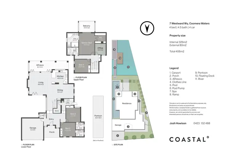 Floorplan of Homely house listing, 7 Westward Way, Coomera Waters QLD 4209