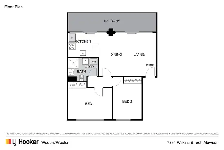 Floorplan of Homely apartment listing, 78/4 Wilkins Street, Mawson ACT 2607
