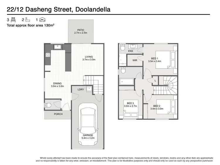 Floorplan of Homely townhouse listing, 22/12 Dasheng Street, Doolandella QLD 4077