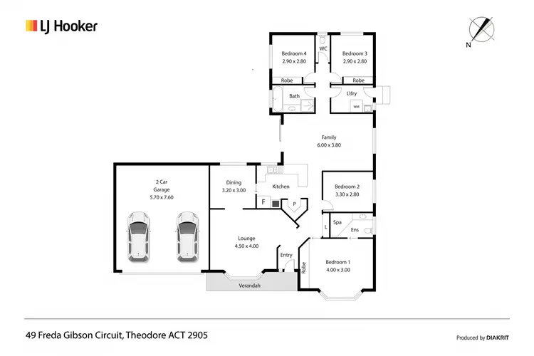 Floorplan of Homely house listing, 49 Freda Gibson Circuit, Theodore ACT 2905