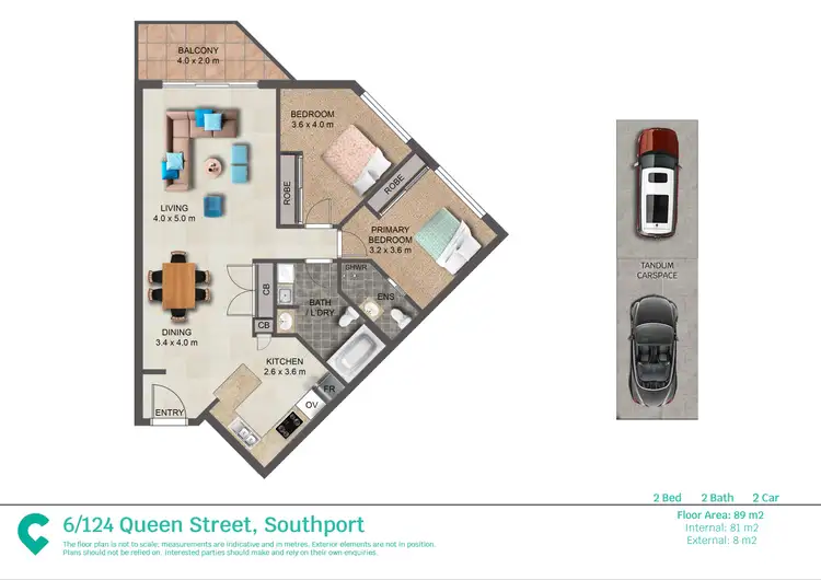 Floorplan of Homely apartment listing, 6/124 Queen Street, Southport QLD 4215