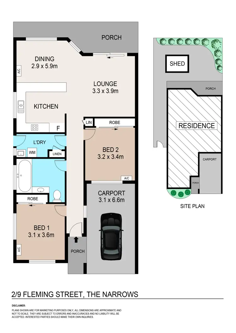 Floorplan of Homely unit listing, 2/9 Fleming Street, The Narrows NT 820