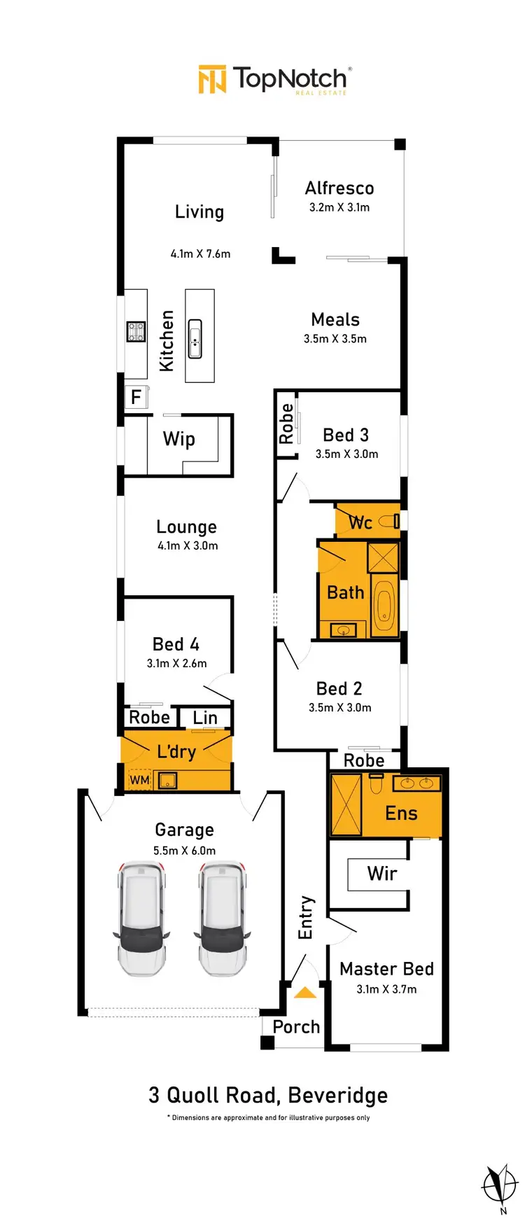 Floorplan of Homely house listing, 3 Quoll Road, Beveridge VIC 3753