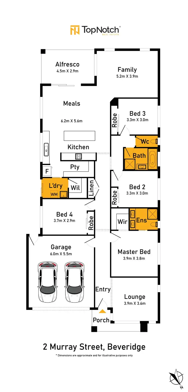 Floorplan of Homely house listing, 2 Murray Street, Beveridge VIC 3753