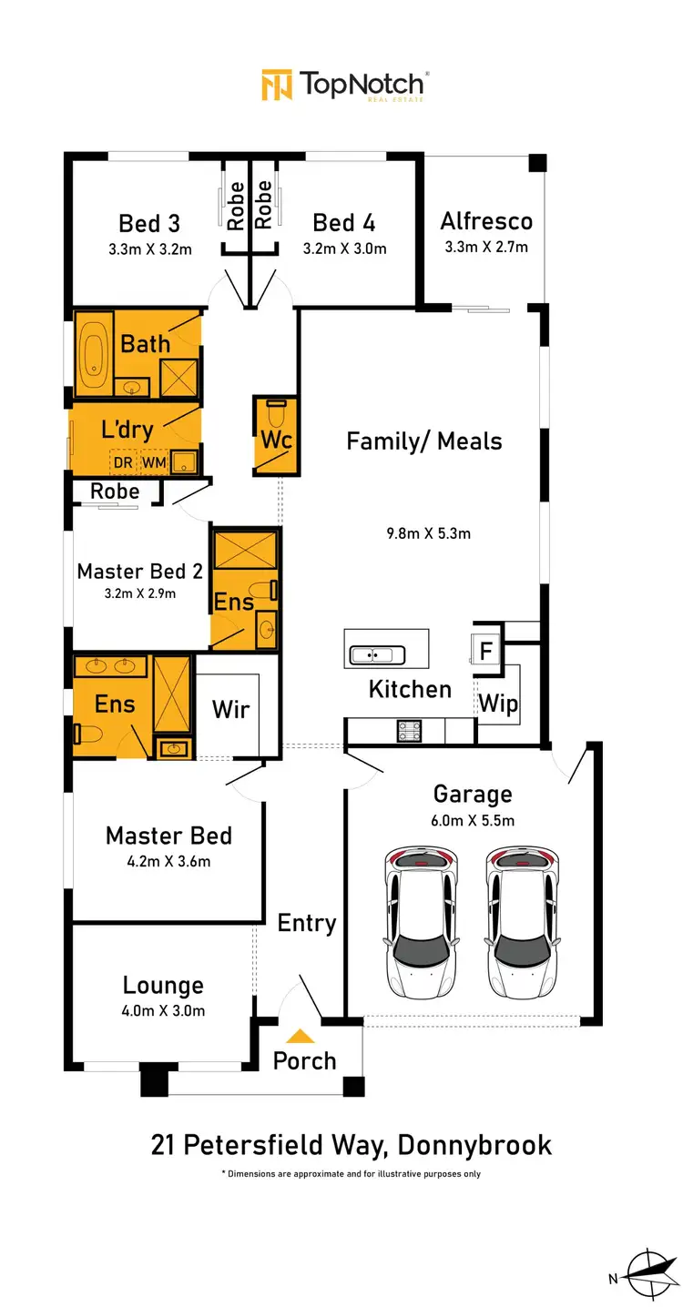 Floorplan of Homely house listing, 21 Petersfield Way, Donnybrook VIC 3064