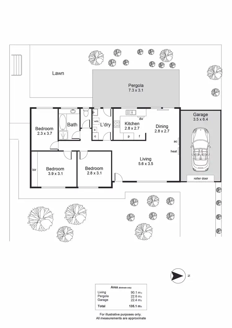 Floorplan of Homely house listing, 20a Walsh Street, Aldinga Beach SA 5173