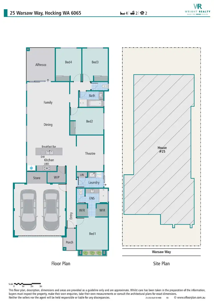 Floorplan of Homely house listing, 25 Warsaw Way, Hocking WA 6065