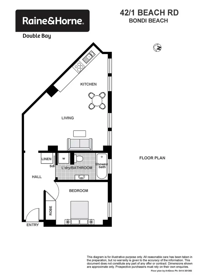 Floorplan of Homely apartment listing, 42/1 Beach Road, Bondi Beach NSW 2026