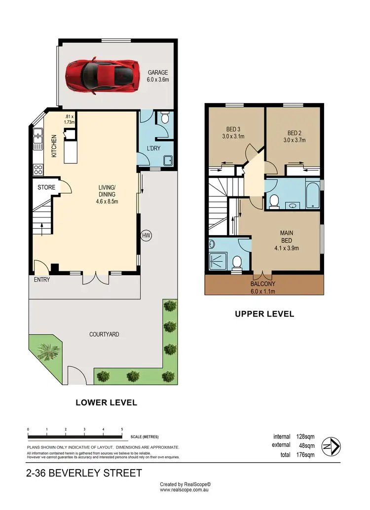 Floorplan of Homely townhouse listing, 2/36 Beverley Street, Morningside QLD 4170