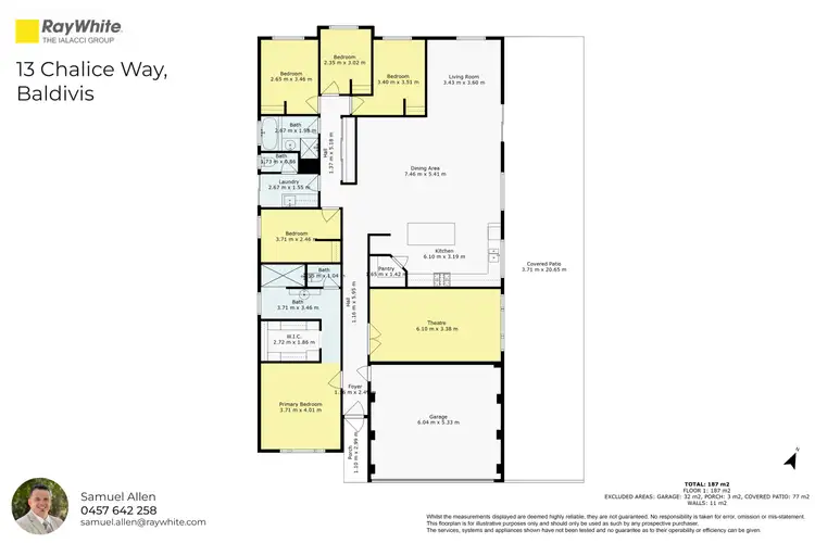 Floorplan of Homely house listing, 13 Chalice Way, Baldivis WA 6171