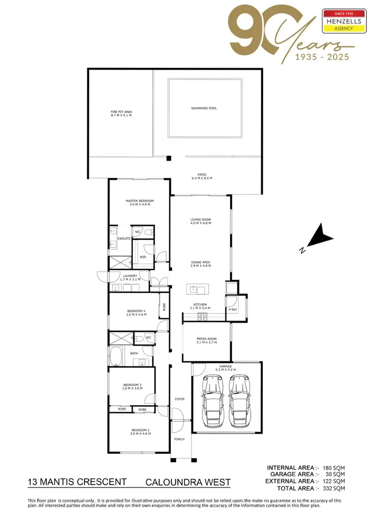 Floorplan of Homely house listing, 13 Mantis Crescent, Caloundra West QLD 4551
