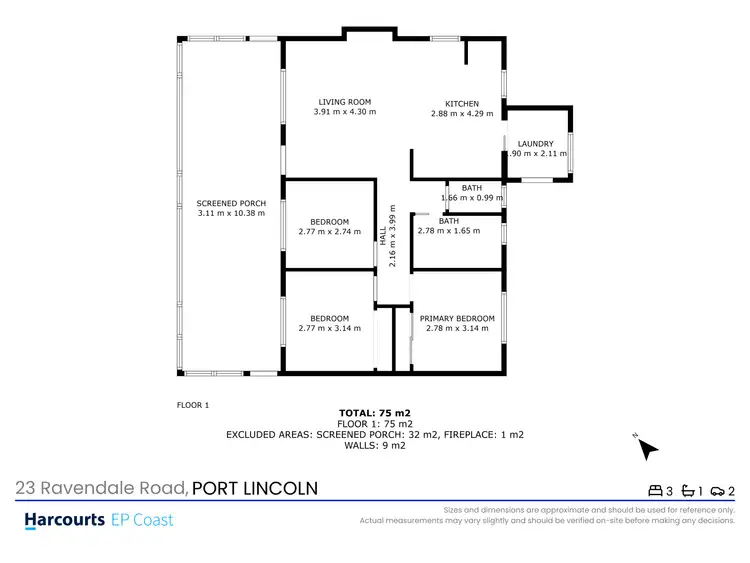 Floorplan of Homely house listing, 23 Ravendale Road, Port Lincoln SA 5606