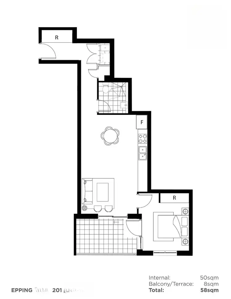 Floorplan of Homely apartment listing, 201/24 Carlingford Rd, Epping NSW 2121