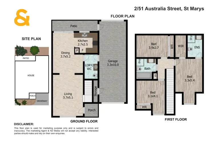 Floorplan of Homely townhouse listing, 2/51 Australia Street, St Marys NSW 2760