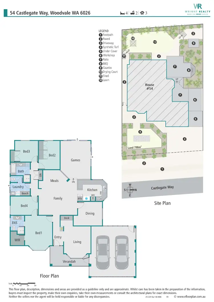 Floorplan of Homely house listing, 54 Castlegate Way, Woodvale WA 6026