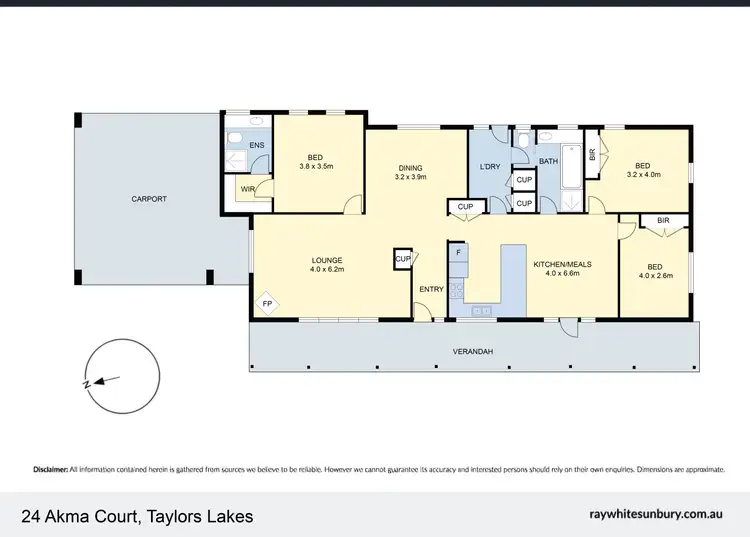 Floorplan of Homely house listing, 24 Akma Court, Taylors Lakes VIC 3038