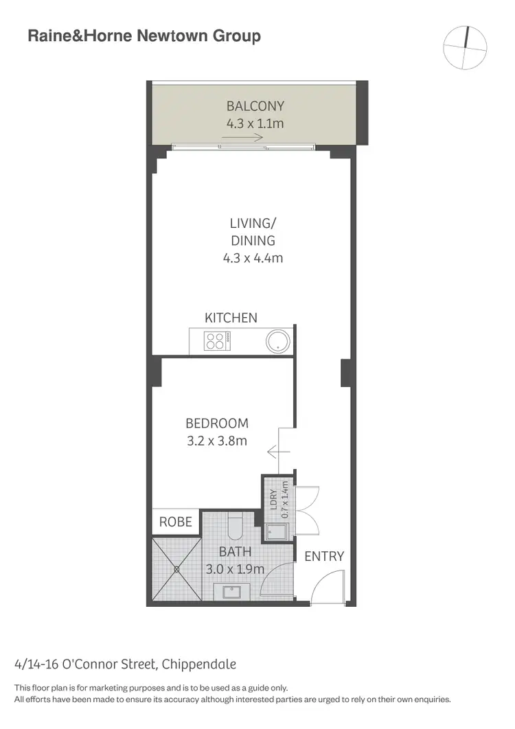 Floorplan of Homely apartment listing, 4/14-16 O'Connor Street, Chippendale NSW 2008