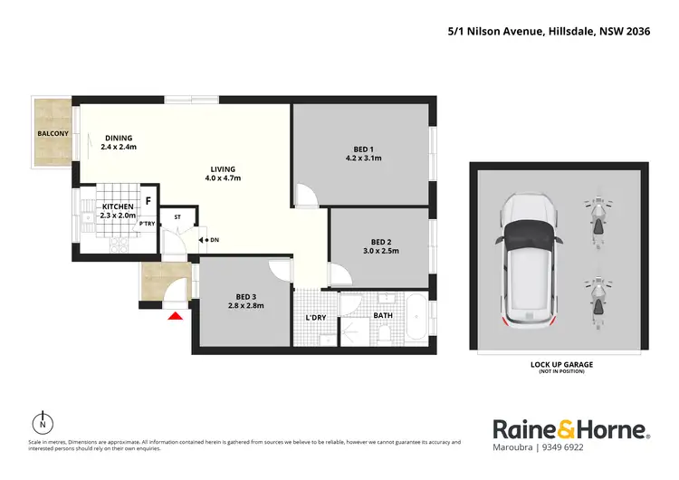 Floorplan of Homely apartment listing, 5/1 Nilson Avenue, Hillsdale NSW 2036