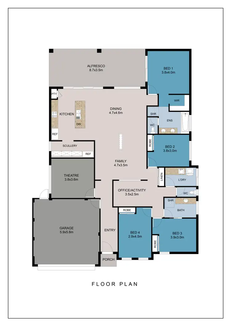 Floorplan of Homely house listing, 10 Perrone Avenue, Byford WA 6122