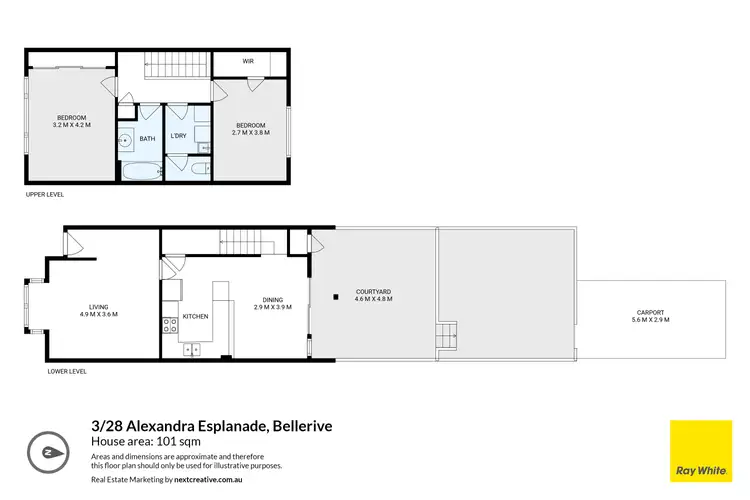 Floorplan of Homely townhouse listing, 3/28 Alexandra Esplanade, Bellerive TAS 7018