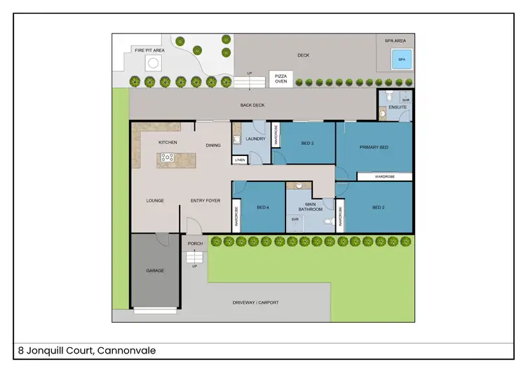 Floorplan of Homely house listing, 8 Jonquill Court, Cannonvale QLD 4802