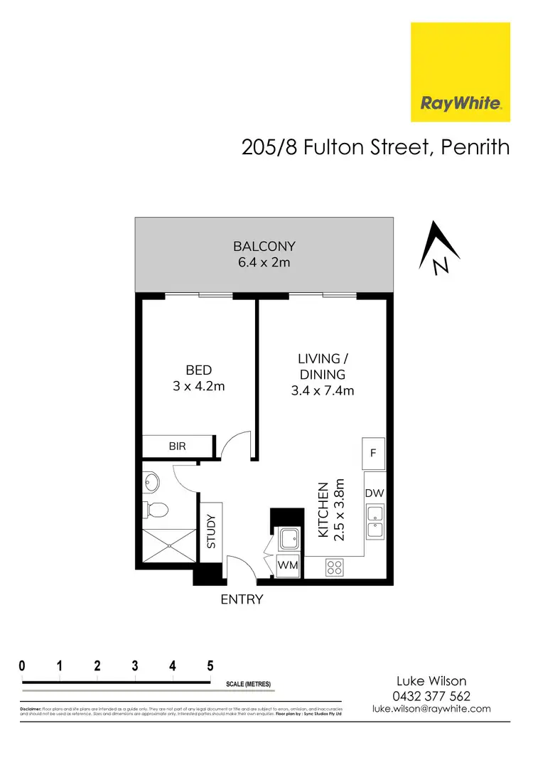 Floorplan of Homely unit listing, 205/8 Fulton Street, Penrith NSW 2750