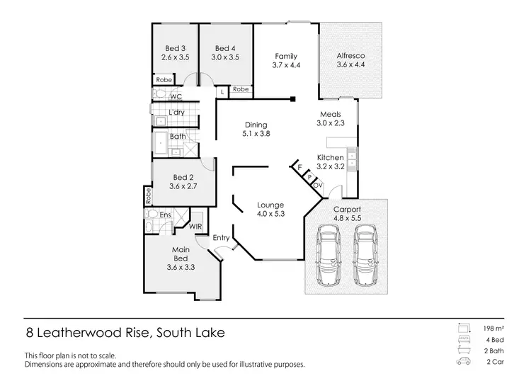 Floorplan of Homely house listing, 8 Leatherwood Rise, South Lake WA 6164