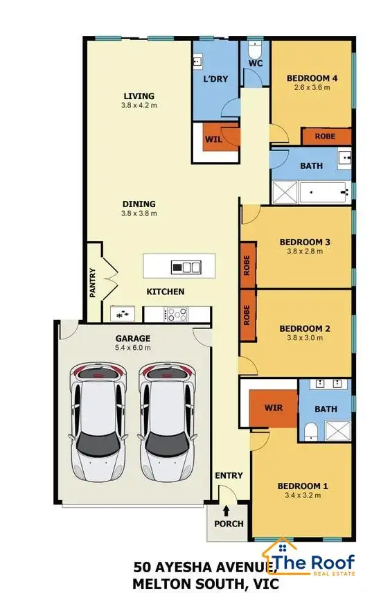 Floorplan of Homely house listing, 50 Ayesha Avenue, Melton South VIC 3338