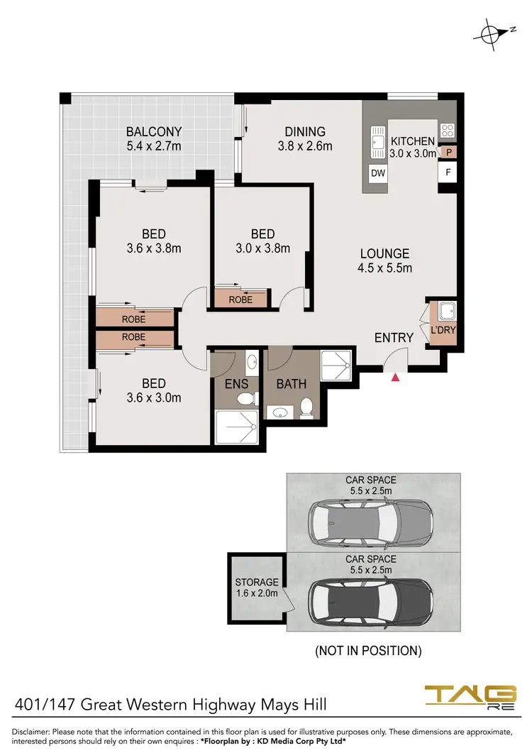 Floorplan of Homely apartment listing, 401/147 Great Western Highway, Mays Hill NSW 2145
