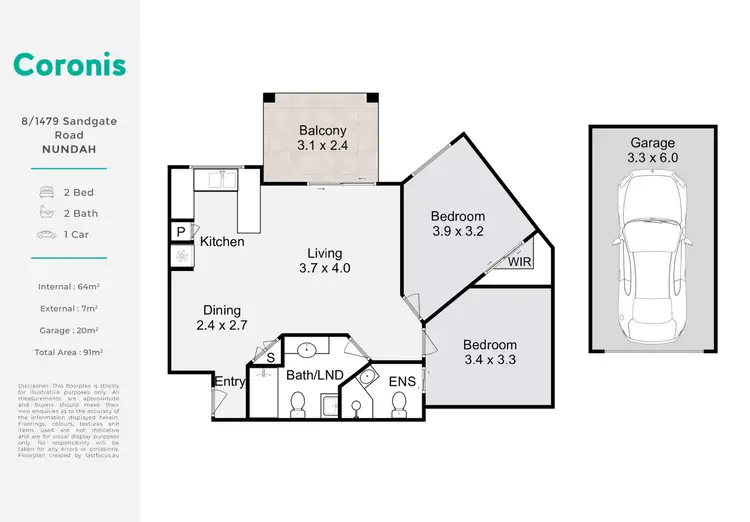 Floorplan of Homely unit listing, 8/1479 Sandgate Road, Nundah QLD 4012