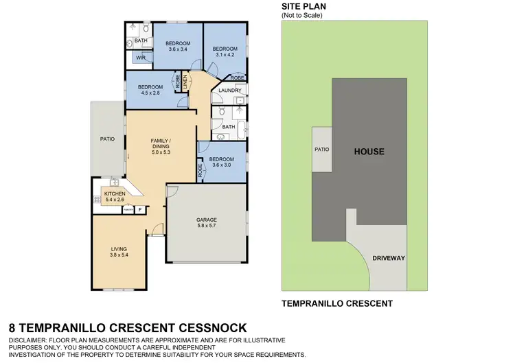 Floorplan of Homely house listing, 8 Tempranillo Crescent, Cessnock NSW 2325