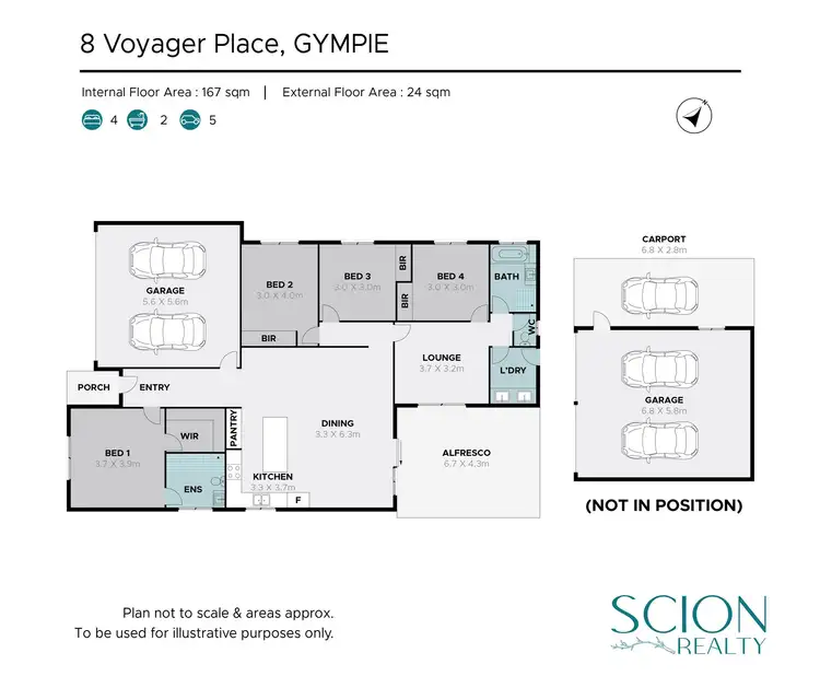 Floorplan of Homely house listing, 8 Voyager Place, Gympie QLD 4570